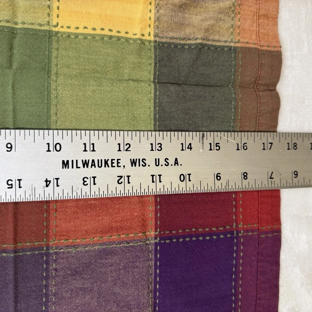 World Market Cloth Napkins Set of 4 Multicolor Plaid 17” Cotton Fall Decor